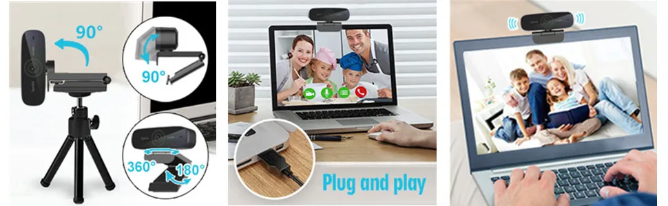 Spedal AF926 Full HD1080p 60FPS Webcam Auto Focus USB Camera with Microphones for Facebook YouTube  Conferencing Online Learning rear view mirror backup camera