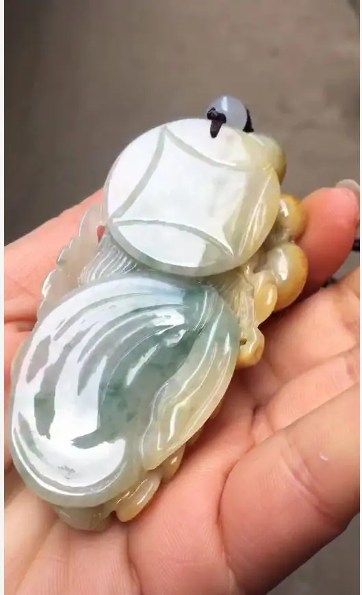 

Natural 7A yellow Myanmar jade A Hand-Carved unique rose jade pendant jade necklace pendants jewelry jade necklaces 210201