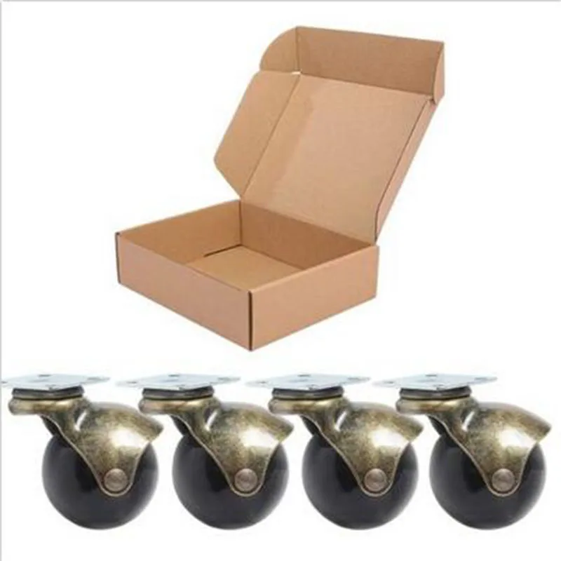 

4pcs Small Caster Wheels Set 1.5 Inch Ball Rotary DIY Hardwood Polypropylene PP And Steel Replacement