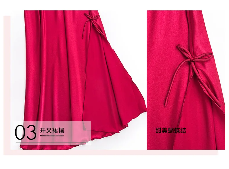 Популярные шелковые женские летние кружева слинг длинная ночная рубашка