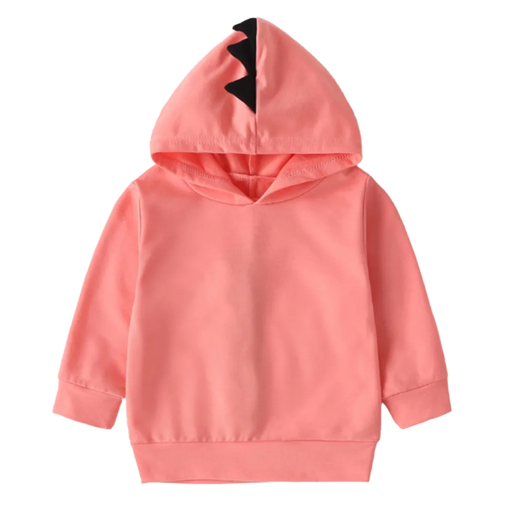 Топы с длинными рукавами и рисунком динозавра для маленьких мальчиков девочек