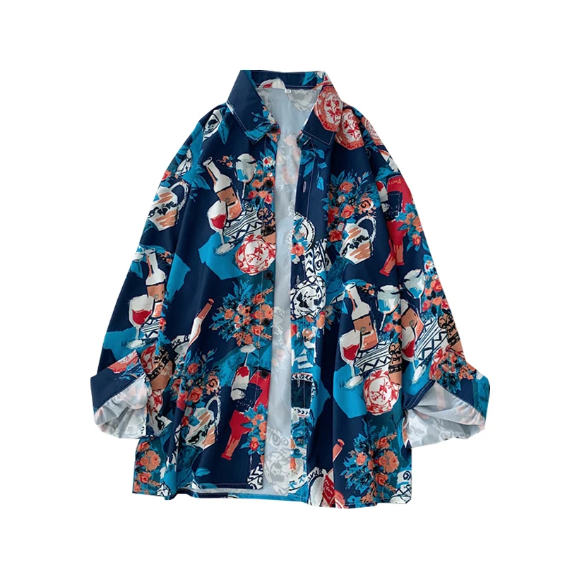 

Duckwaver New Fashion Women Shirt Hand-Painted Shirt Soft Thin Spring Summer Unique Design Straight Holiday Casual Shirt Women