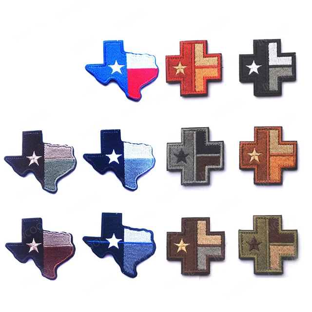 State of Texas Flag Embroidered Patches Don't Mess With Texas Medic Map Tactical Military Patch Skull Embroidery Badges 2