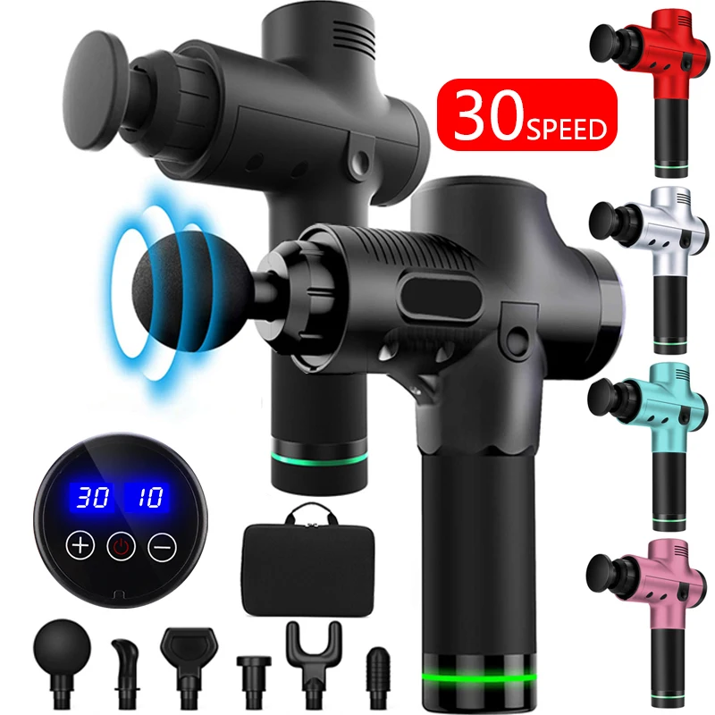 Массажер Электрический с ЖК-дисплеем 30 скоростей для глубоких тканей и спины |