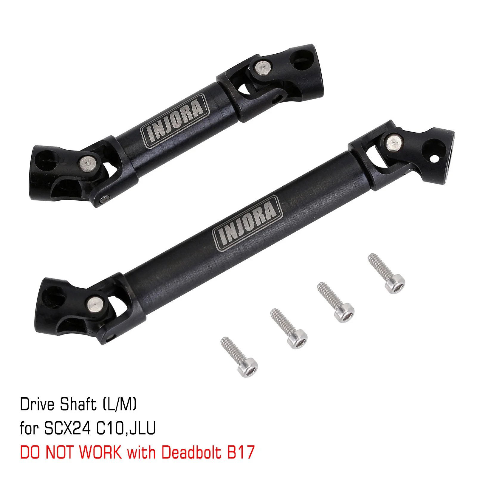 INJORA-eje de transmisi&oacute;n central de acero para 1/24 RC Crawler Axial SCX24 AXI00002 JLU AXI00001 C10, piezas de mejora-1
