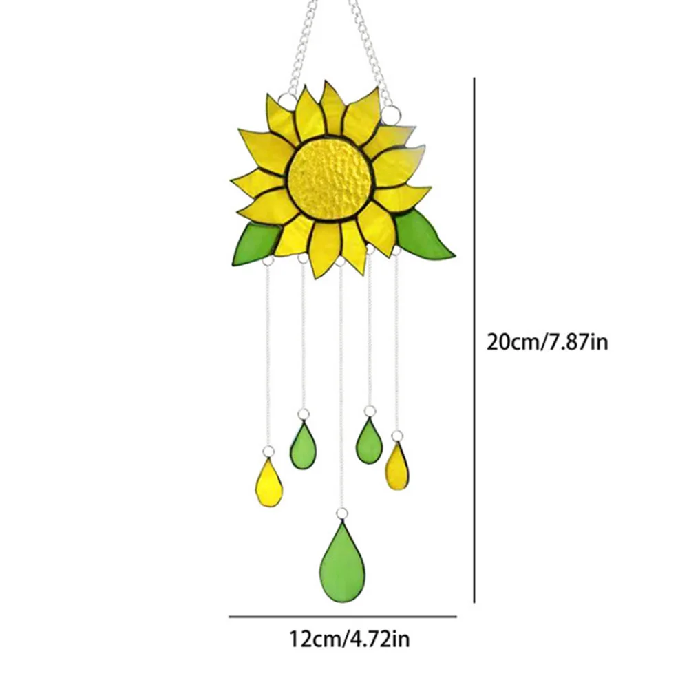 Подвеска с эмалью в виде подсолнуха акриловые ветряные колокольчики подвесное