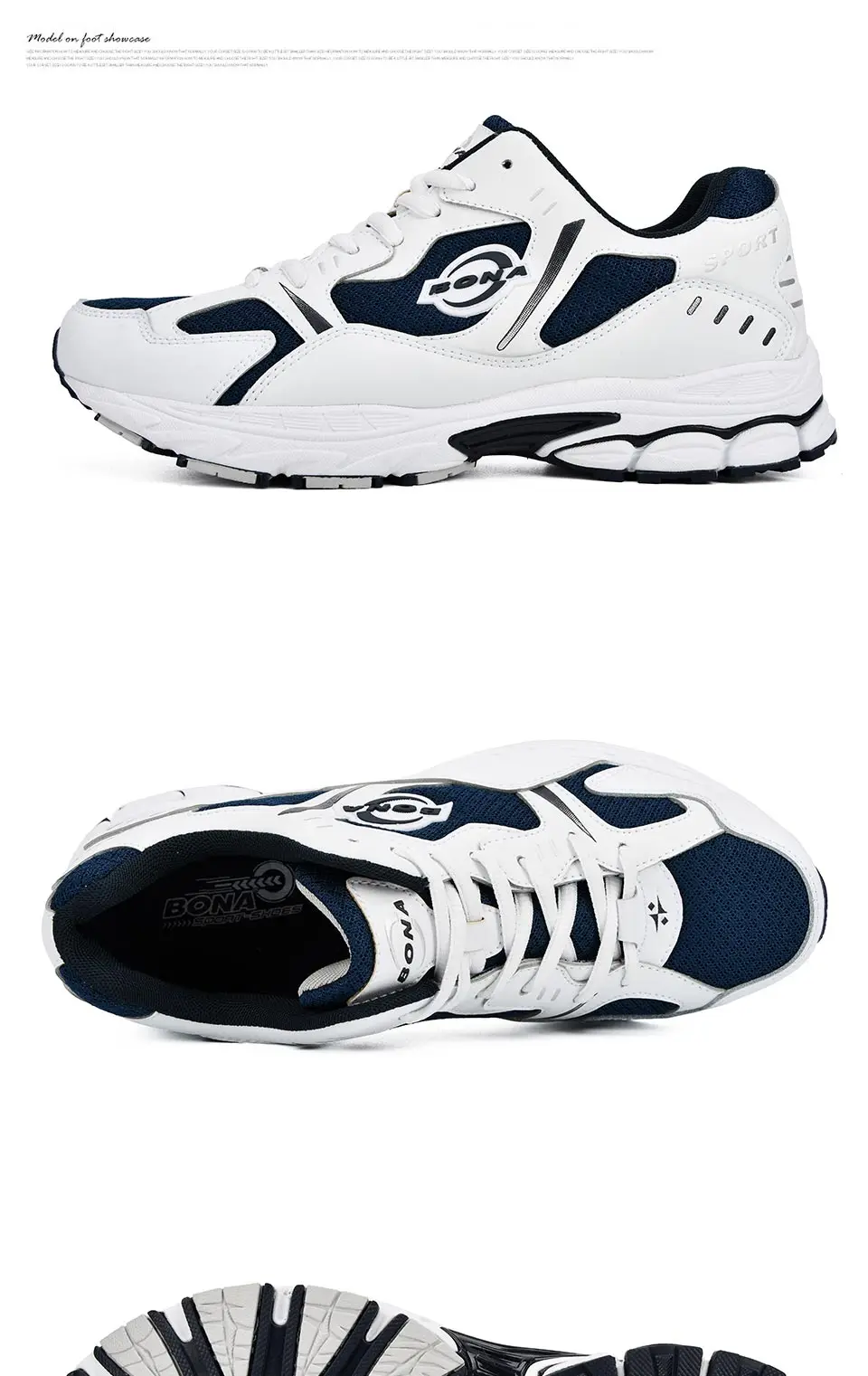 BONA Brand Sneakers Mesh Breathable Men Running Shoes Classical Fashion Outdoor Sport Shoes Male Low Tops Jogging Shoes