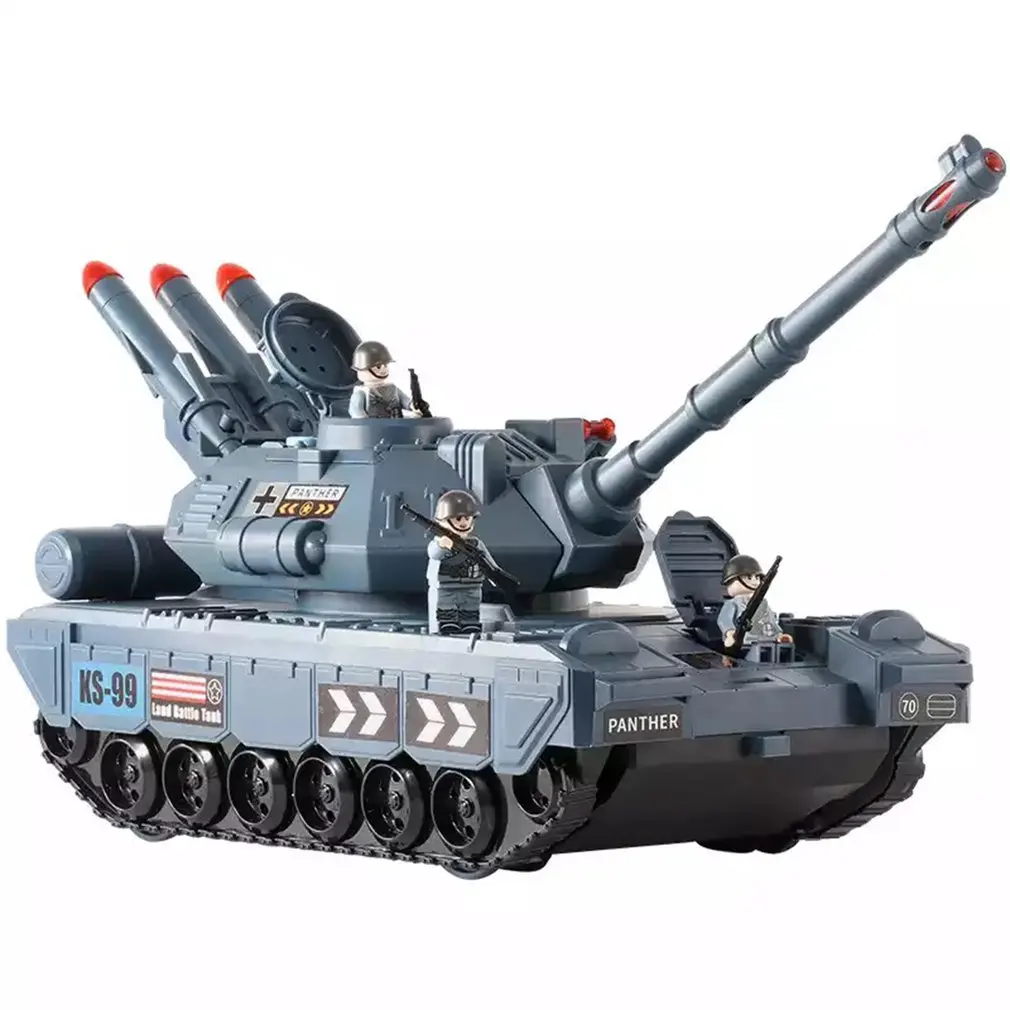 

Toy Tank Music Story Simulation Military Tank Track Inertia Children'S Toy Car Large Size Tank Kids Toy Car