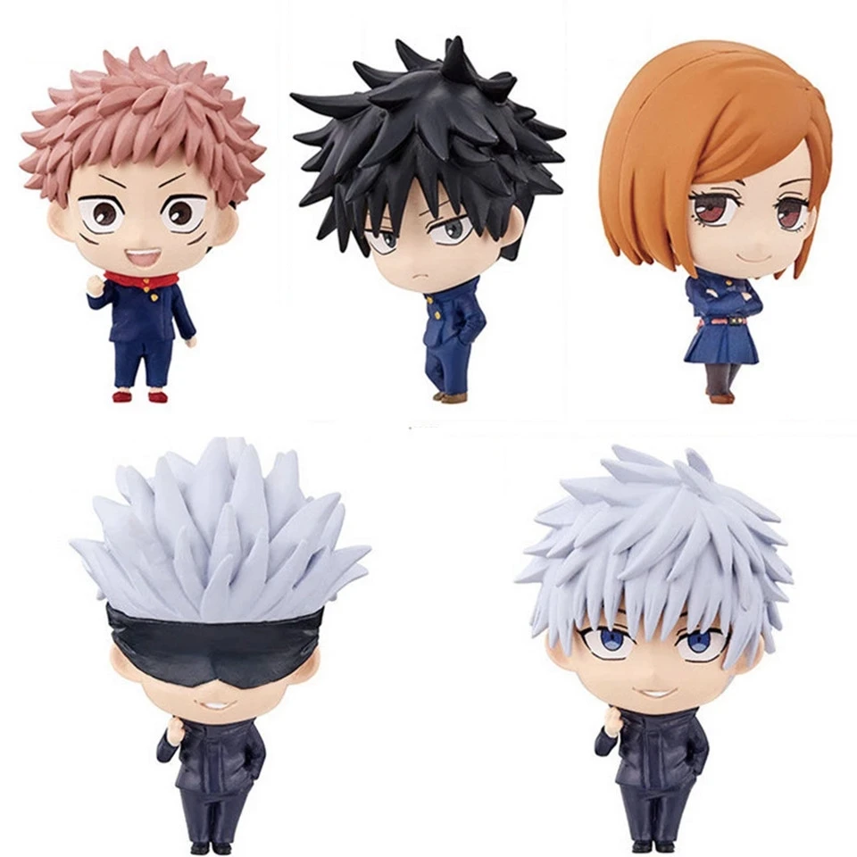 

5Pcs Cartoon Anime Jujutsu Kaisen Gojo Satoru Kugisaki Figurines 5Cm Q Version Pvc Action Figure Modle Toys Kids Birthday Gifts