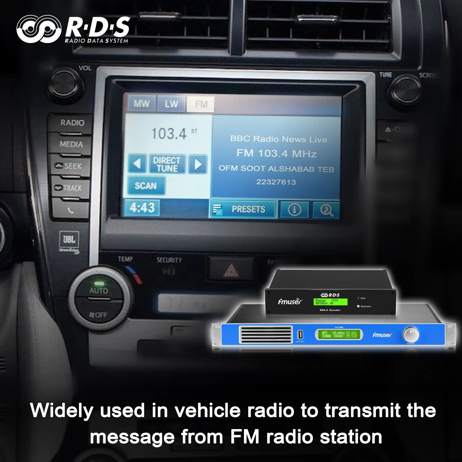 FMUSER FU-200A 200W FM передатчик + RDS кодировщик |