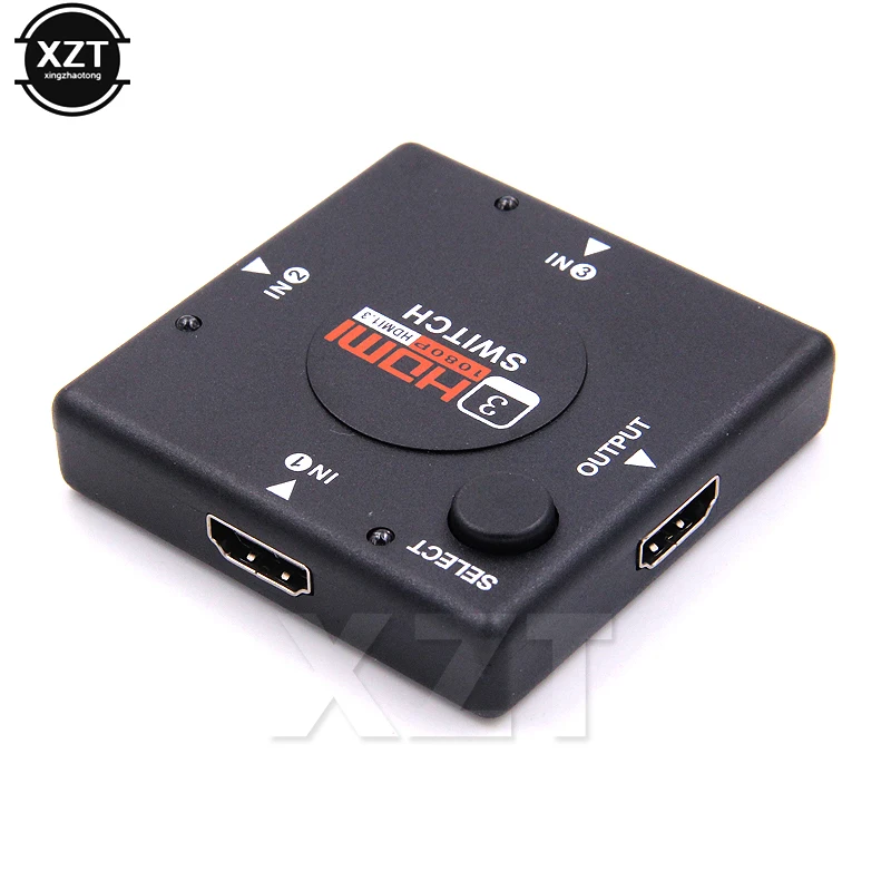 Мини 3 Порты и разъёмы совместимому с HDMI сплиттер адаптер Full HD1080P коммутатор