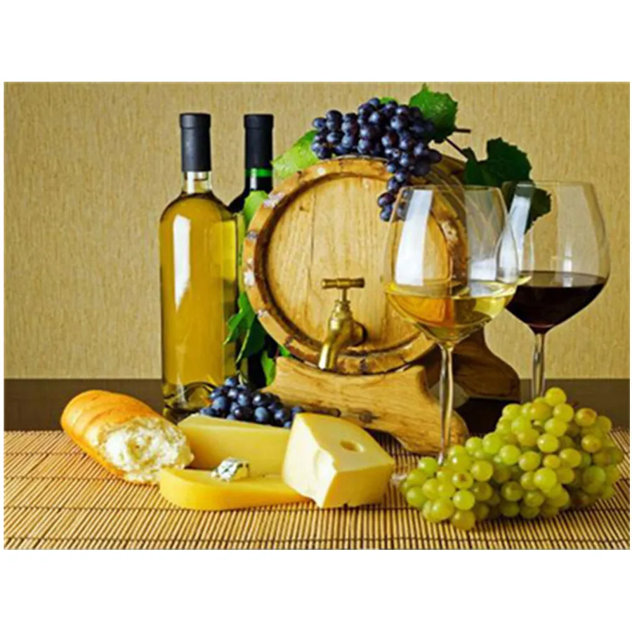 

Diamond Embroidery Fruit Decor For Kitchen Picture Rhinestones Diamond Mosaic Full Drill Scenic Wall Art