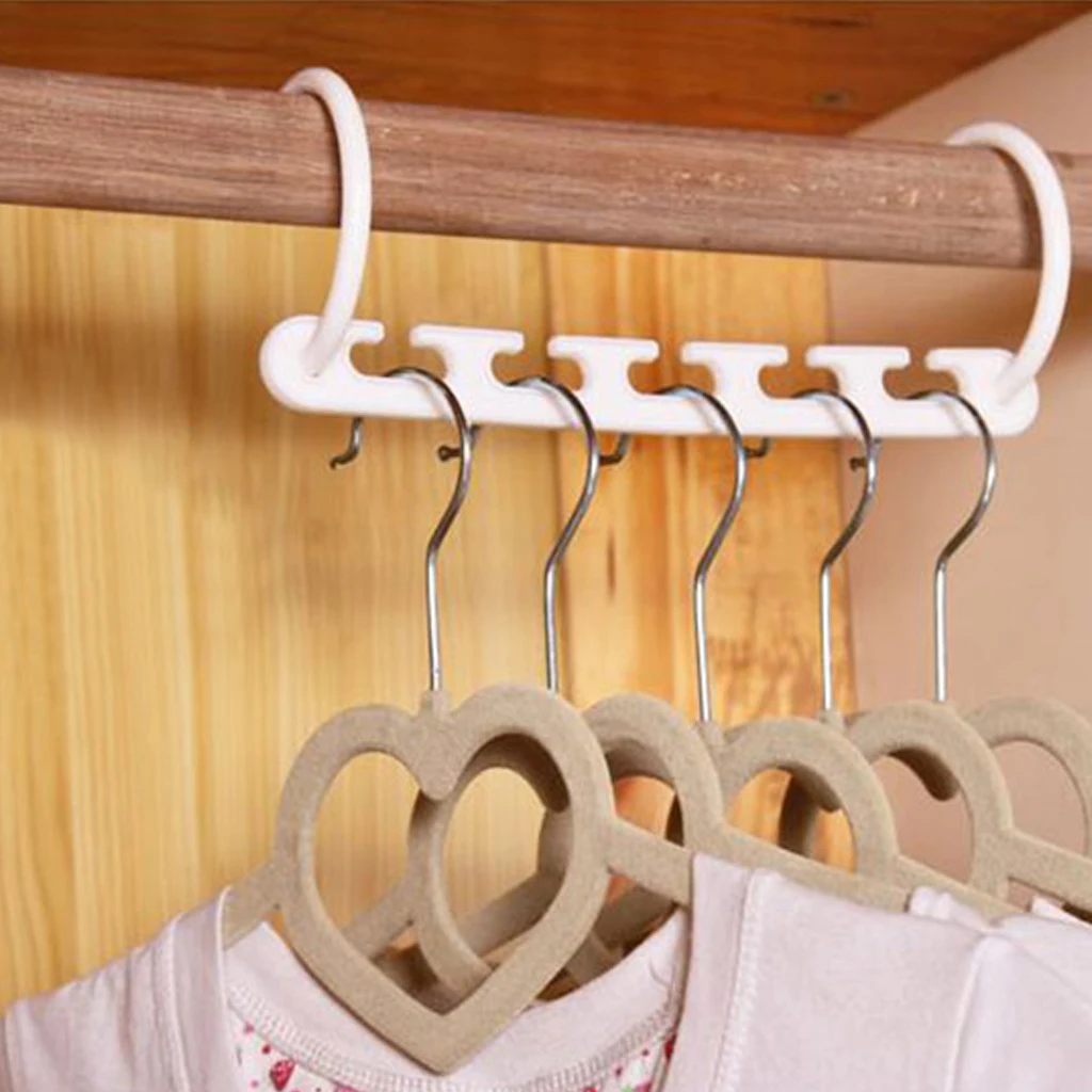 Белые вешалки для одежды 8 шт. хранения органайзер мульти волшебный шкаф чудо