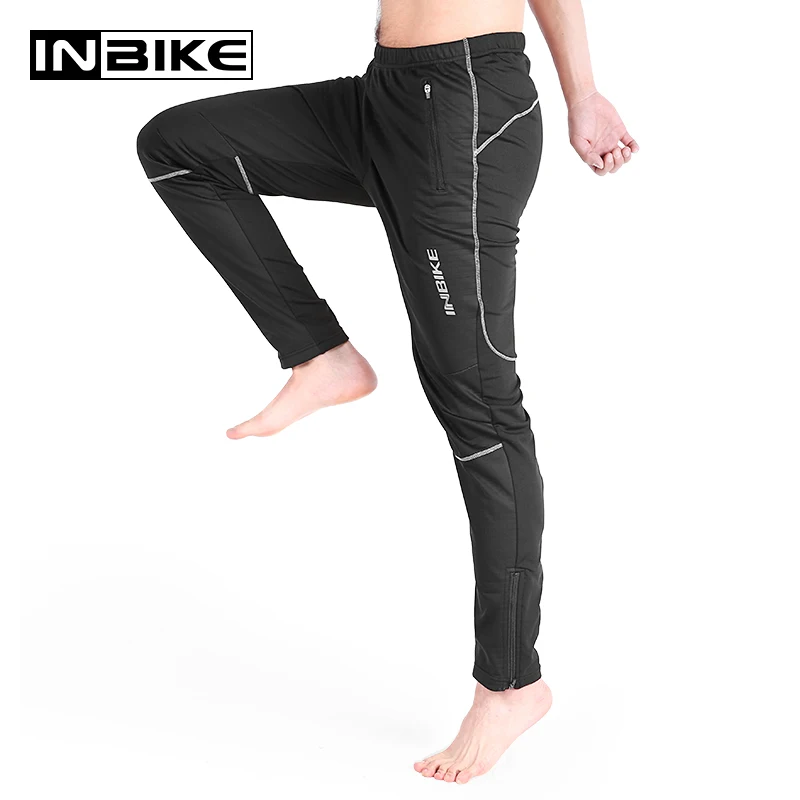 

Мотоциклетные штаны INBIKE, мужские флисовые Светоотражающие Брюки, сохраняющие тепло, эластичные мотоциклетные брюки MTB, штаны для бега и мотора IN071