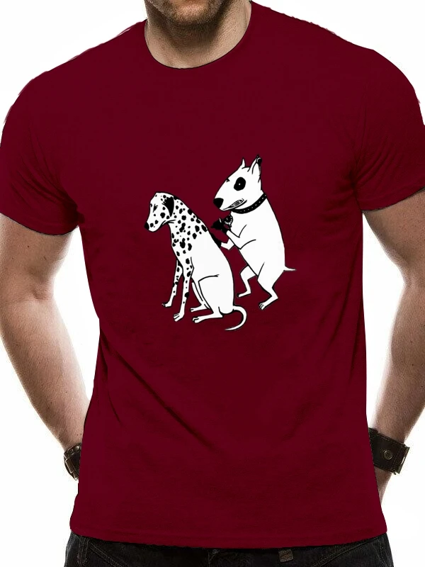 Футболка с изображением далматинской собаки забавной Бультерьера татуировкой