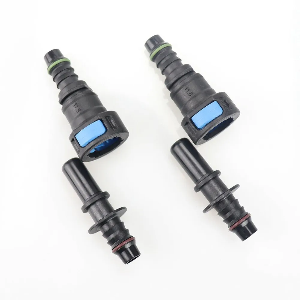 

2 Pairs Car Fuel Line Quick Connect Release Disconnect Connector Gas Universal Accessories 11.8mm SAE 3/8\\\"