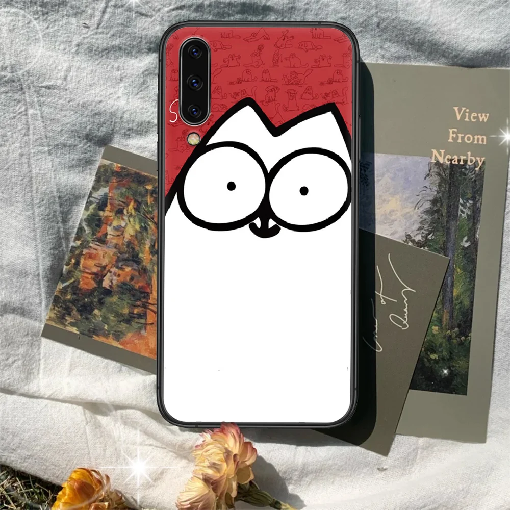 

Cartoons simoncat Phone Case Cover For Samsung Galaxy A10 A11 A20 E A21 A30 A40 A41 A50 A51 A70 A71 A81 S 4G 5G black Prime 3D