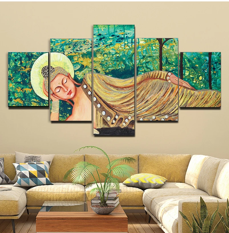 5 шт. абстрактная картина с изображением Будды