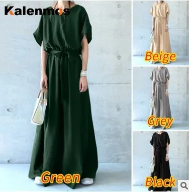 

Женское Повседневное платье, длинное летнее платье с полурукавами, широким подолом, большого размера, размера плюс