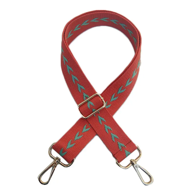 

National style Adjustable Candy Rainbow Color Bag Belt Cotton Fabric Handle Replacement Belt Shoulder Bag Strap Casual Fashion