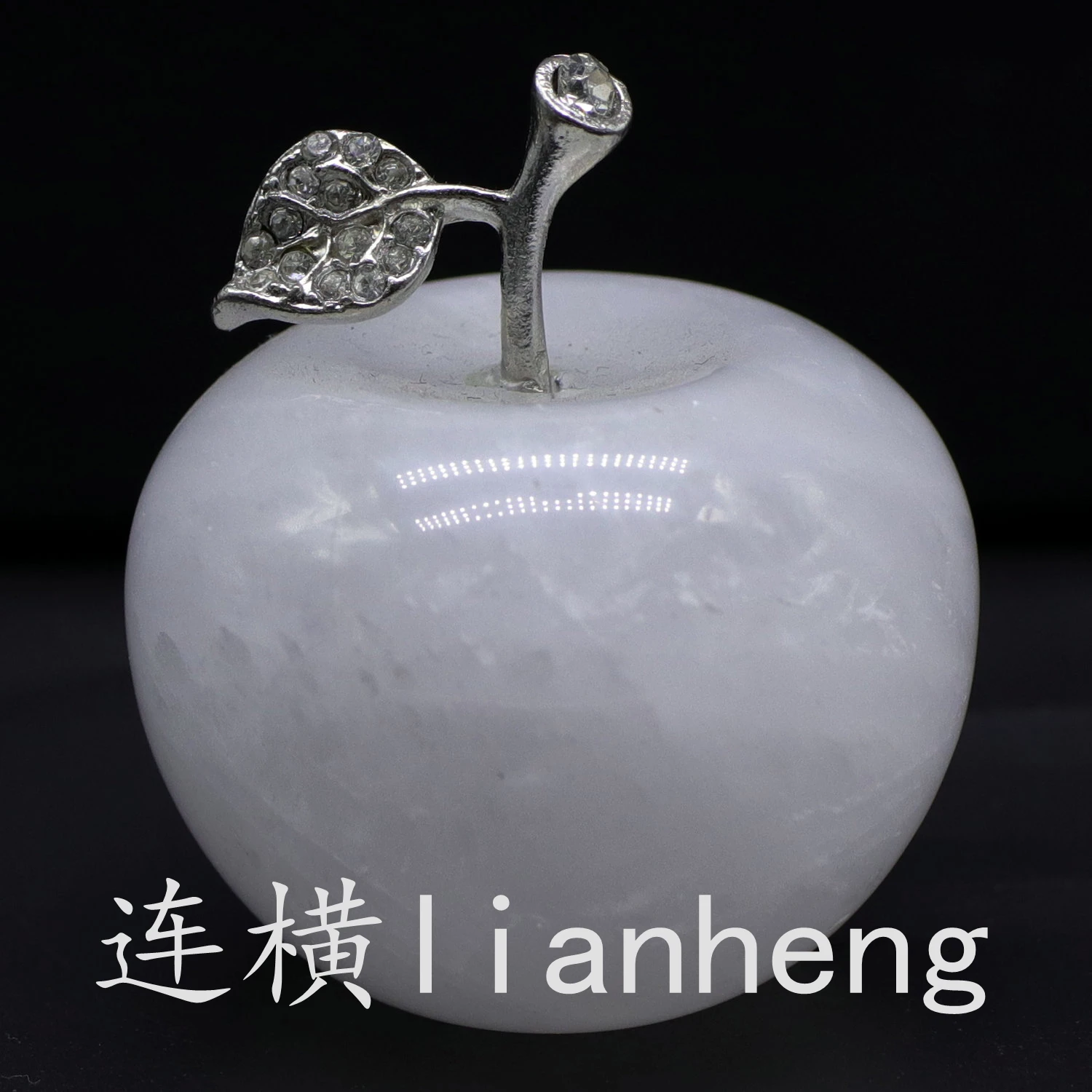 Натуральные белые кристаллы ручная работа резная яблоко народные ремесла