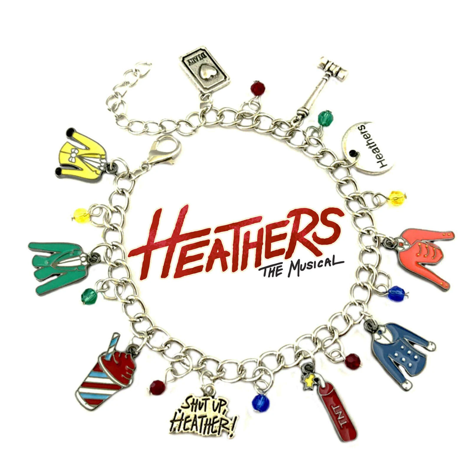 Горячая фантазия Бродвейский в мелкую полоску браслет с колой любовь Тип молоток