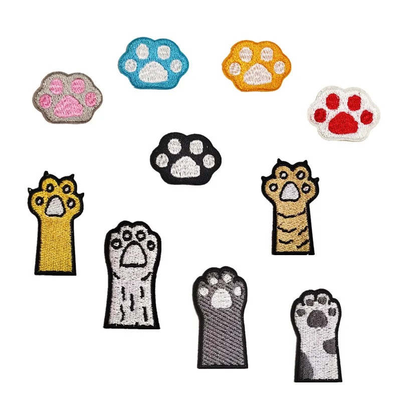 

10Pcs/Lot Cute Animal Feet Embroidery Cloth Stickers Patches DIY Socks Scarf Dress Pants Bags DIY Accessories Wholesale