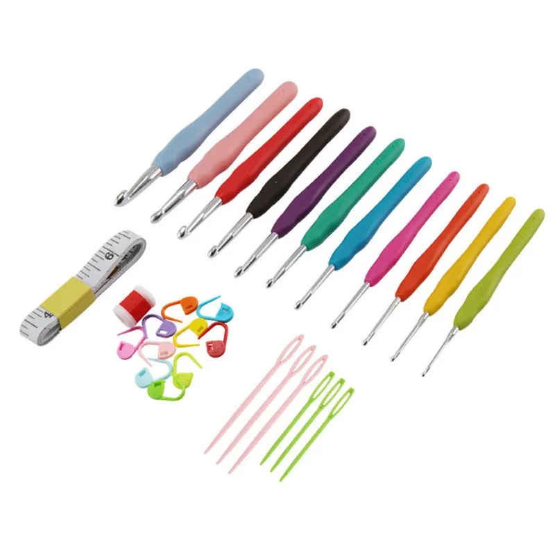 Набор крючков для вязания крючком 30 шт. 11 размеров TPR мягкая ручка сделай сам