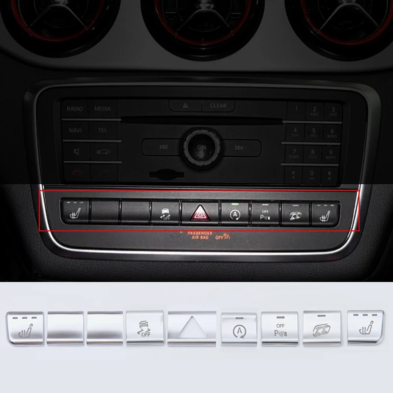 Стайлинг автомобиля CD панель кнопка центральной консоли хромированная наклейка