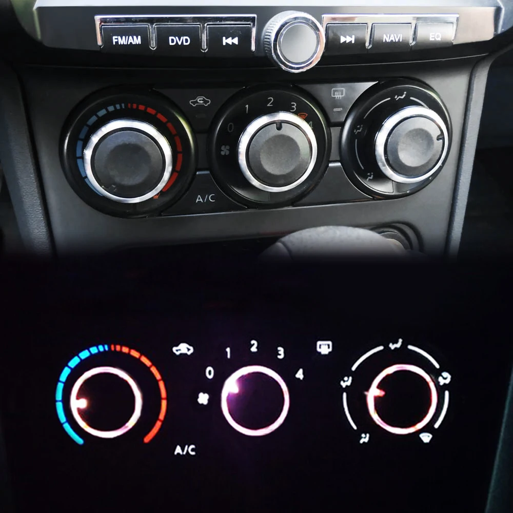 Для Nissan Qashqai 2012 Алюминий сплава кнопку авто кондиционера 3 шт./компл. переменного