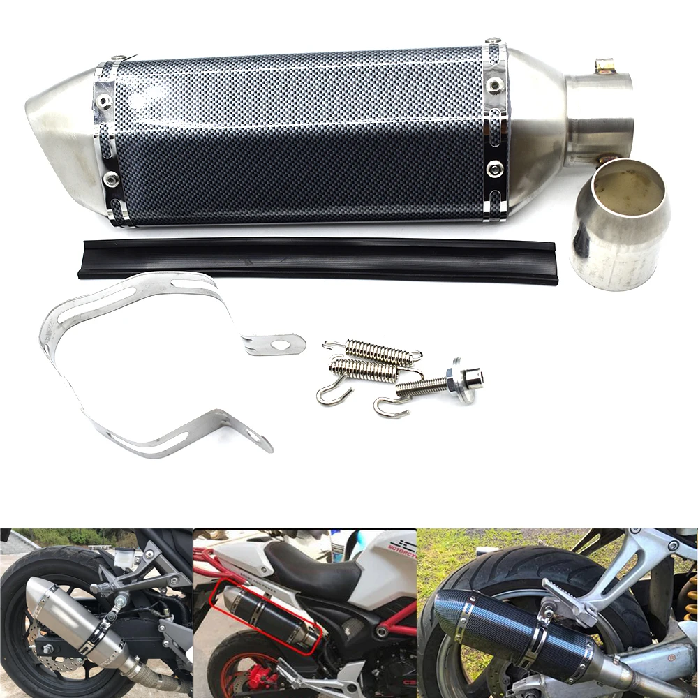 51 мм Универсальные мотоциклетные детали выхлопной трубы из нержавеющей стали