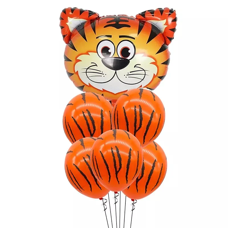 Воздушный Гелиевый шар 7 шт./лот тигр Зебра корова животное воздушный для детей