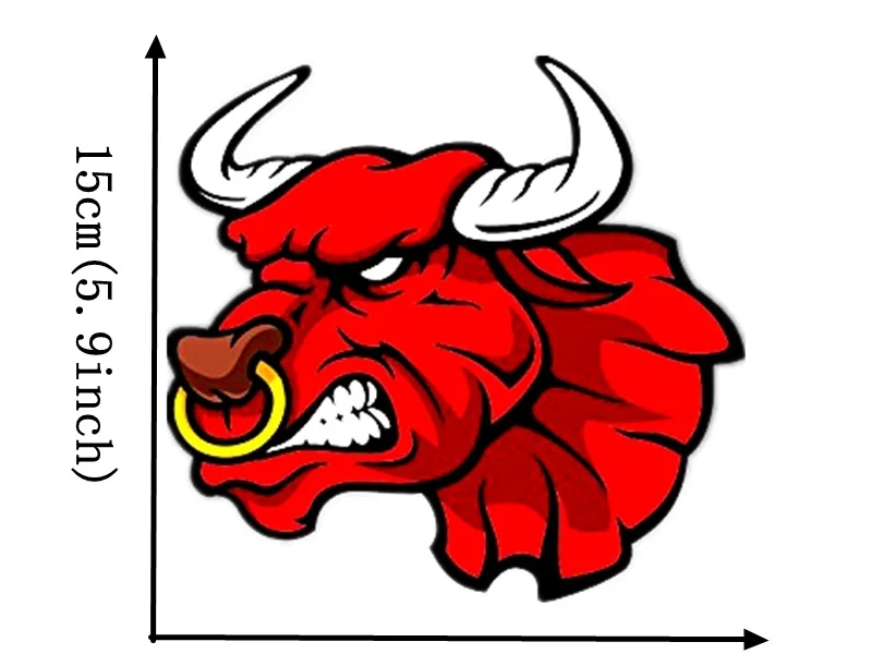 

TZ-1295 17.7*15cm 1-2PCS red of bull car sticker stickers jdm