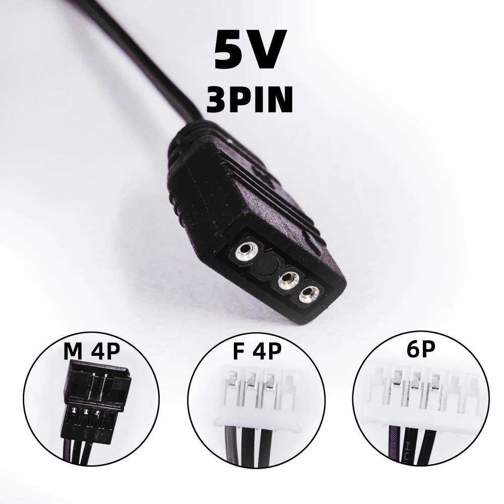 Интерфейс вентилятора 6PIN-5V3PIN Адаптерный кабель для вентиляторов AURA SYNC Light Bar