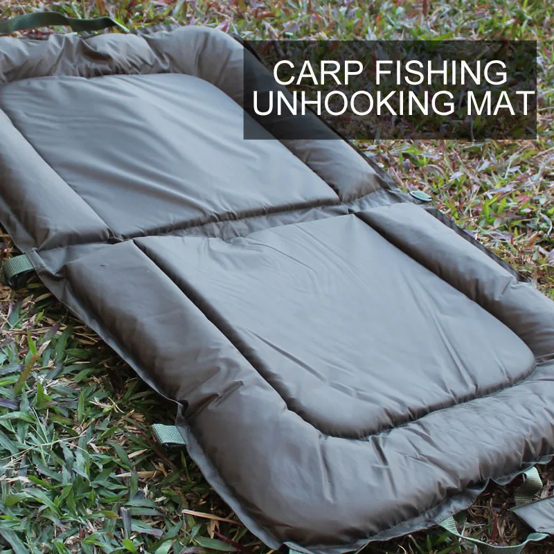 Carp Fishing Unhooking Mat Carp Fishing Foldable Landing Mat Padded for Fish Care Protection Fishing Tackle