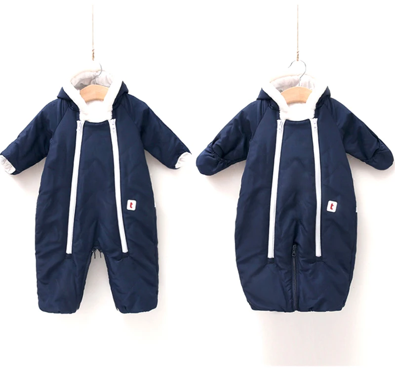 Зимний утепленный для детей конверт комбинезон 2in1 комбинезоны детская одежда