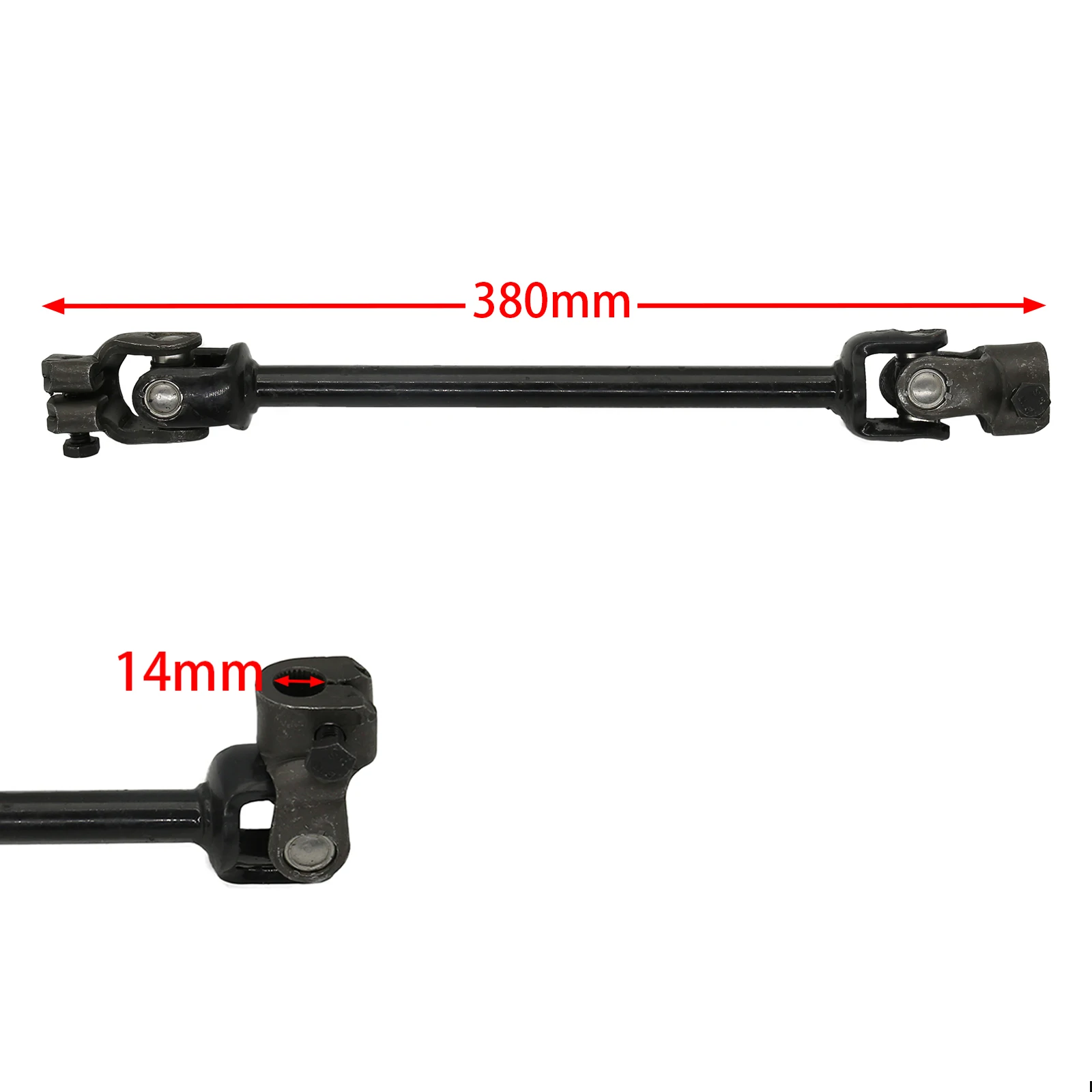 330mm Steering Wheel Assembly Gear Rack Pinion U Joint Tie Rod Knuckle Assy For Chinese 110cc-330cc Go Kart Quad Parts images - 6