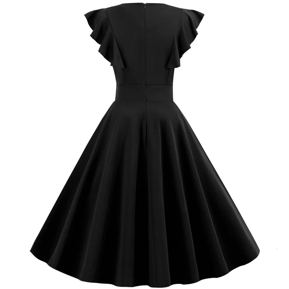 2019 Цветочные женские Ретро Винтажные летние платья рукав-лепесток элегантное