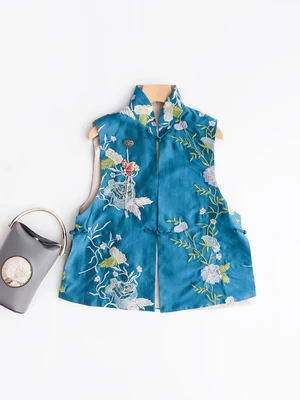 2021 вышивка qipao Китайский традиционный костюм Тан китайский стиль Топы Ципао