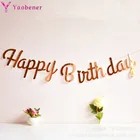 Баннер с надписью Happy Birthday для первого мальчика и девочки, украшение для вечерние, для взрослых и детей, для детей, мой первый год, Бумажная гирлянда, товары для флажков