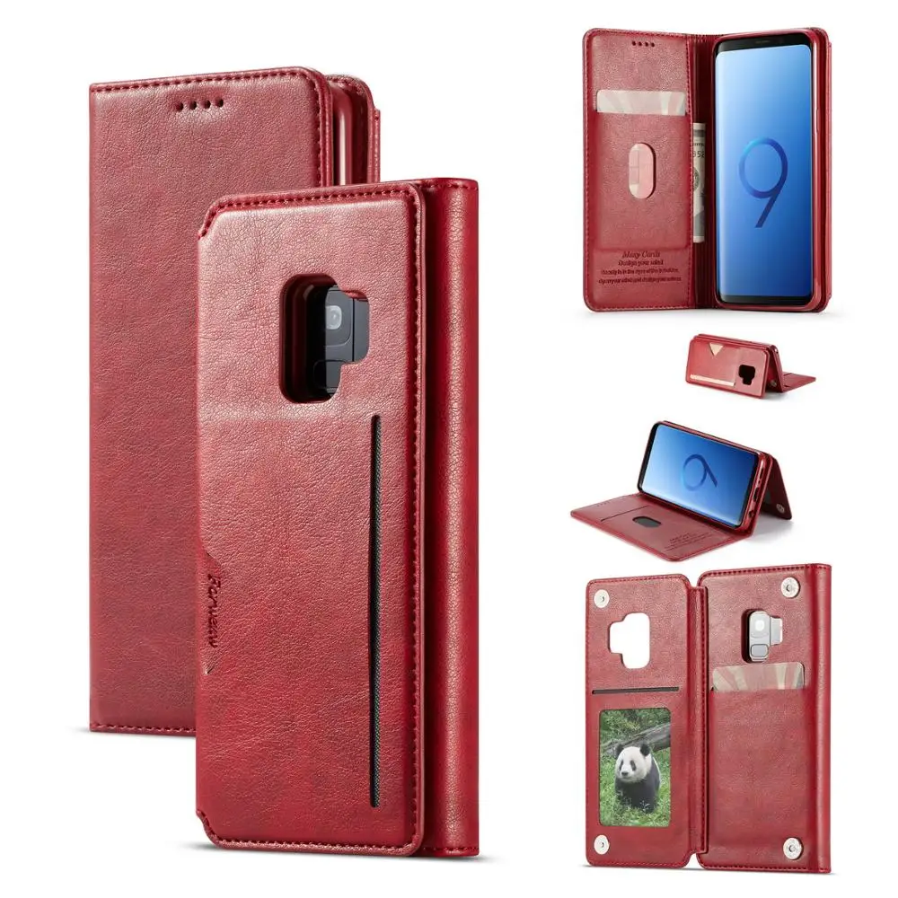 

Luxury Leather Stand Flip Wallet Card Holder Phone Case Cover For Samsung Galaxy S9 Plus S10 Plus S10E