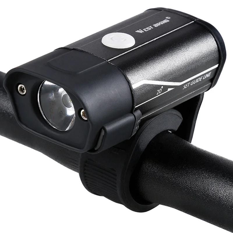 

WEST BIKING велосипед передний светильник зарядка через USB L2 лампы 5 режимов Светодиодный светильник вспышки светильник 350 Люмен передняя лампа Ф...