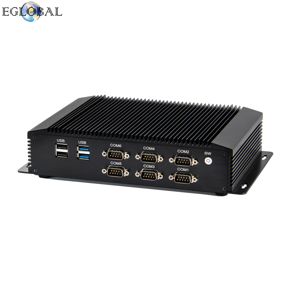 Промышленный мини ПК Eglobal DDR4 2 * lan 6 com intel core i5 8250U i7 8550U защищенный Безвентиляторный