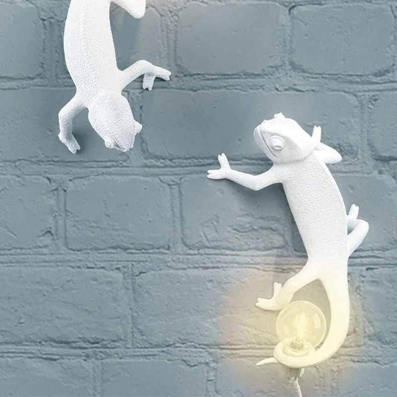 

Chameleon Lamp Bedroom Resin Chameleon Desk Lamp Bedside Light Wall Sconce YG