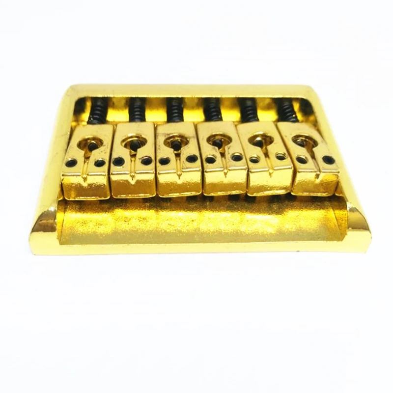 6 String Guitar Metal Fixed Hardtail Saddle Bridge Set for Strat ST Stratocaster Electric Bass Replacement Parts | Спорт и