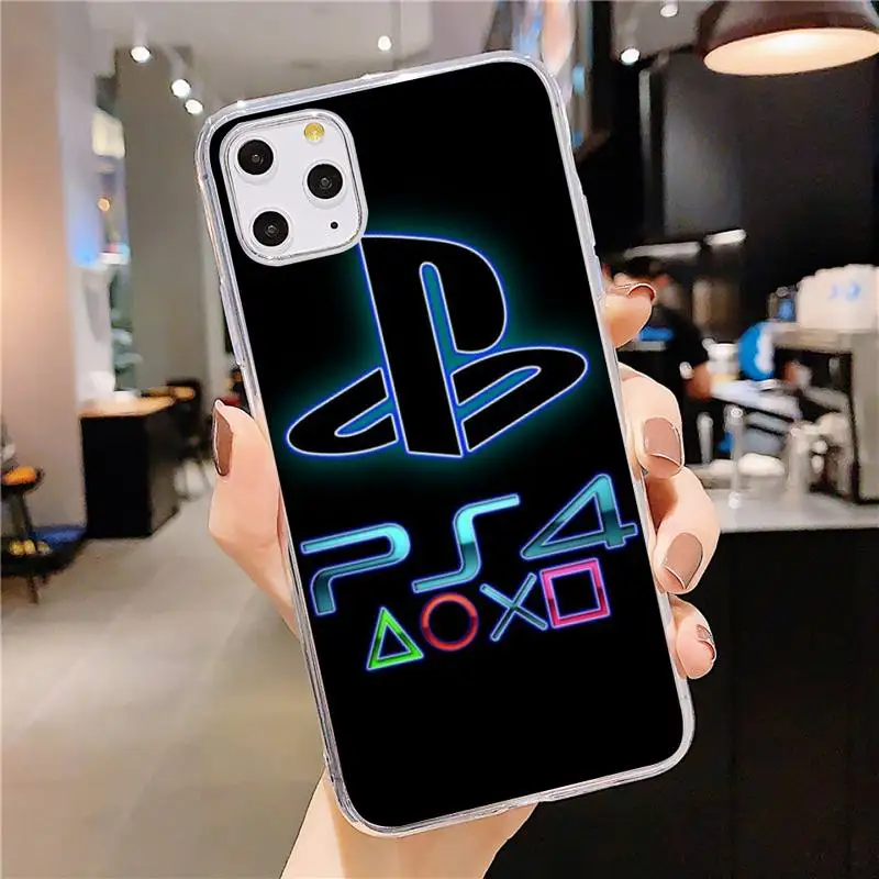 

console playstation Phone Case Transparent soft For iphone 5 5s 5c se 6 6s 7 8 11 12 plus mini x xs xr pro max