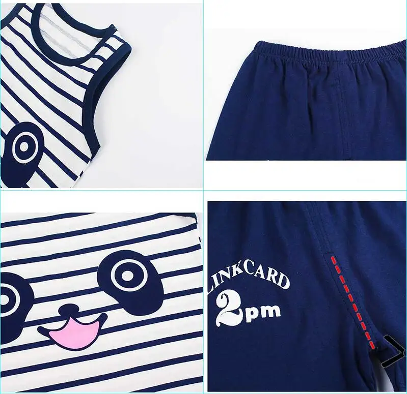 

Kids's Vest Set Baby Boy Cotton Sleeveless T-shirt+Shorts Set Boys & Girls Clothes