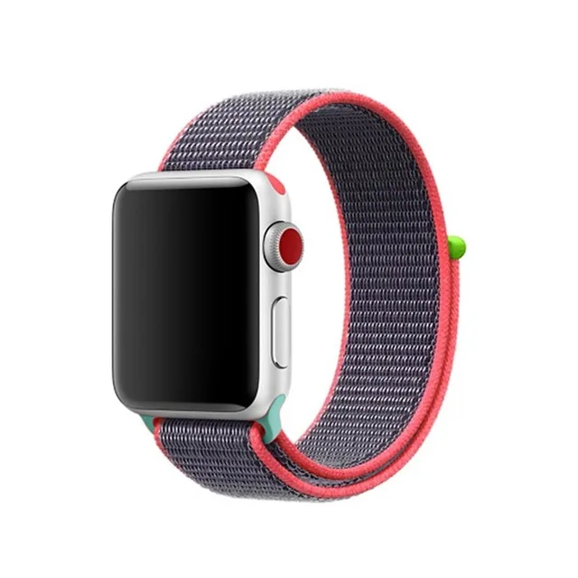 Последняя нейлоновый ремешок für apple watch группа 4 44 мм/40 мм, correa apple watch 3 42 мм/38 мм iwatch серии 4/3/2 bunte stecker чехол для телефона на руку - Цвет ремешка: Bright powder 2 hit