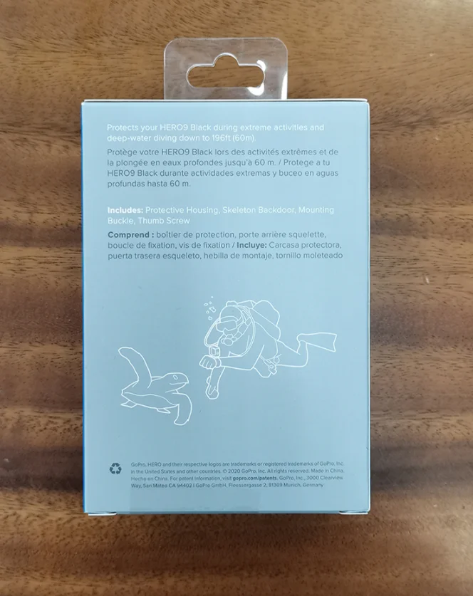 Защитный чехол для GoPro Hero 9 водонепроницаемый подводной съемки длина 60 м Black Dive Go Pro