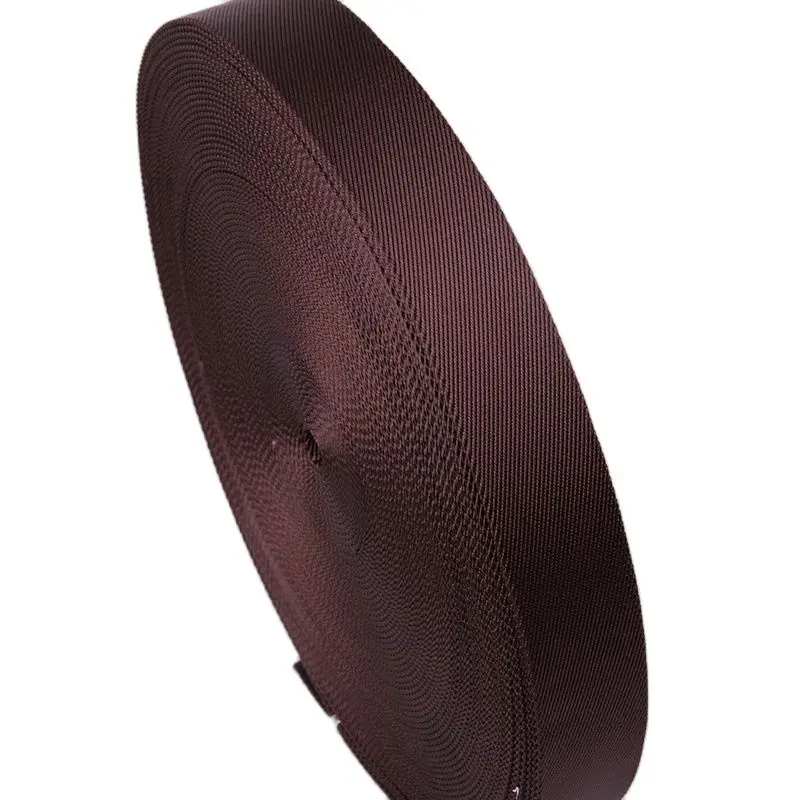 Нейлоновая саржевая лента 100% тесьма 1 5 дюйма ширина 9 мм толщина кофейного